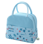 Sac isotherme repas bleu avec motif poissons