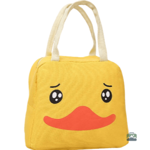 Sac isotherme repas canard jaune pour le transport de repas