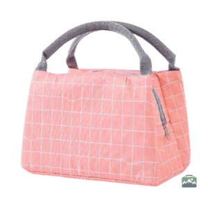 Sac isotherme repas à carreaux roses