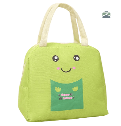 sac-isotherme-repas-cartoon-vert-1 Sac isotherme repas cartoon vert pour le transport de nourriture
