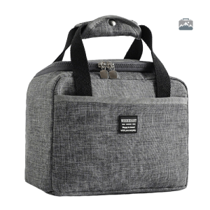 Sac isotherme repas gris classique pour le transport des aliments