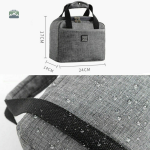 Sac isotherme repas en gris, idéal pour le bureau ou les pique-niques