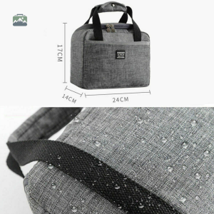 Sac isotherme repas en gris, idéal pour le bureau ou les pique-niques