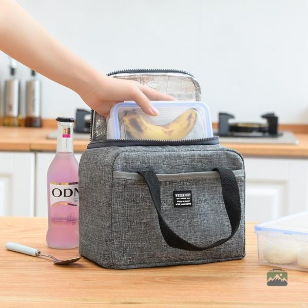 Sac repas isotherme vert, idéal pour conserver la fraîcheur des aliments