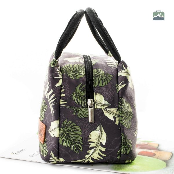 Sac repas isotherme à motifs tropicales, idéal pour les pique-niques
