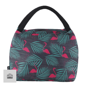 Sac isotherme repas flamants roses à motif coloré