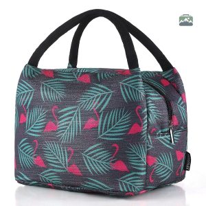 Sac isotherme pour le déjeuner, motif flamants