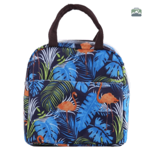 Sac isotherme repas flamants roses tropicaux pour pique-nique
