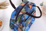 Sac repas isotherme coloré avec motif flamants roses tropicaux