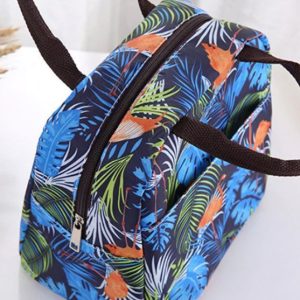 Sac repas isotherme coloré avec motif flamants roses tropicaux