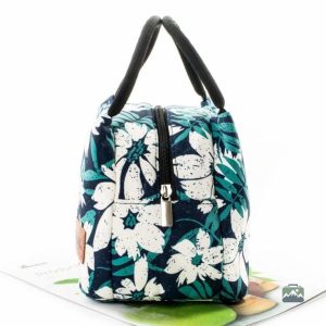 Sac à lunch isotherme avec fleurs blanches décoratives