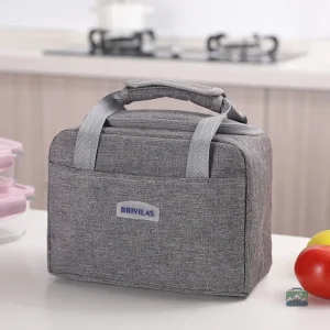 Sac repas isotherme gris pour le transport des aliments