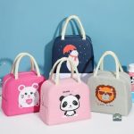 Sac isotherme repas avec motif lion, idéal pour le déjeuner