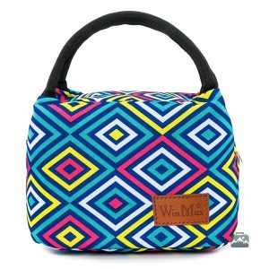 Sac isotherme repas losanges multicolores pour le déjeuner