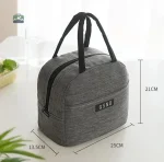 Sac à déjeuner isotherme gris pour aliments