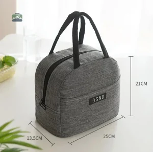 Sac à déjeuner isotherme gris pour aliments