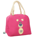 Sac isotherme repas ours rose pour le transport alimentaire