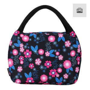 Sac isotherme repas Pink Flowers design floral