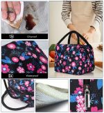 Sac isotherme pour déjeuner avec fleurs pink