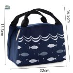 Sac repas isotherme motif poissons bleus