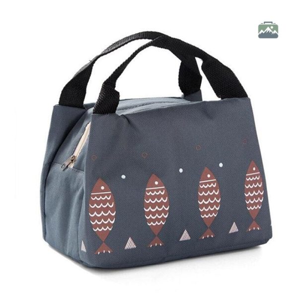 sac-isotherme-repas-poissons-marron-1 Sac isotherme repas marron motifs poissons