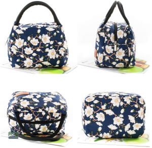 Sac repas isotherme avec motif printemps coloré