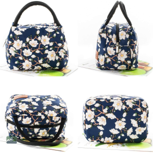 Sac repas isotherme avec motif printemps coloré