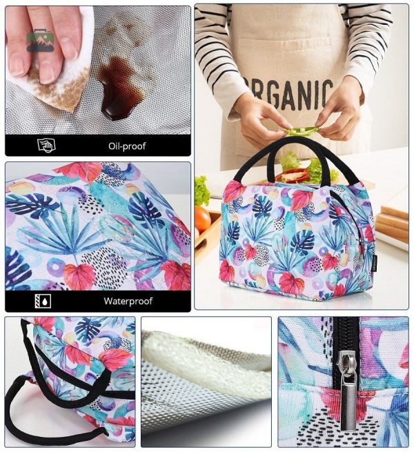Sac repas isotherme, design printanier et coloré pour vos déjeuners