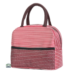 Sac isotherme repas rayé rouge