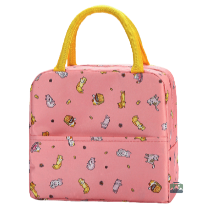 sac-isotherme-repas-rose-chat-mignon-1 Sac isotherme repas rose avec motif chat mignon