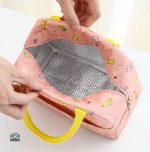 Sac repas isotherme rose pour enfants avec chat
