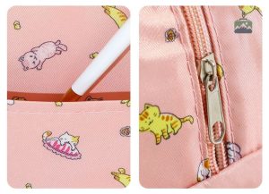 Sac isotherme repas adorable chat en rose