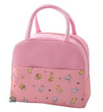 Sac isotherme repas rose avec motifs de chats