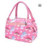 Sac isotherme repas rose licorne arc-en-ciel