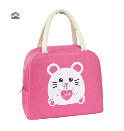 sac-isotherme-repas-souris-rose-1 Sac isotherme repas souris rose pour le transport des aliments
