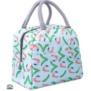 Sac isotherme repas avec motifs de flamants roses