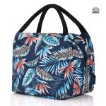 Sac repas isotherme au design tropical pour le transport alimentaire