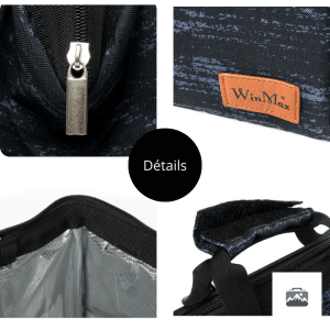 Sac isotherme repas avec motif Zebra, léger et fonctionnel