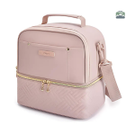 Sac isotherme rose poudré à double compartiment
