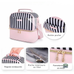 Sac isotherme rose pour un transport alimentaire efficace
