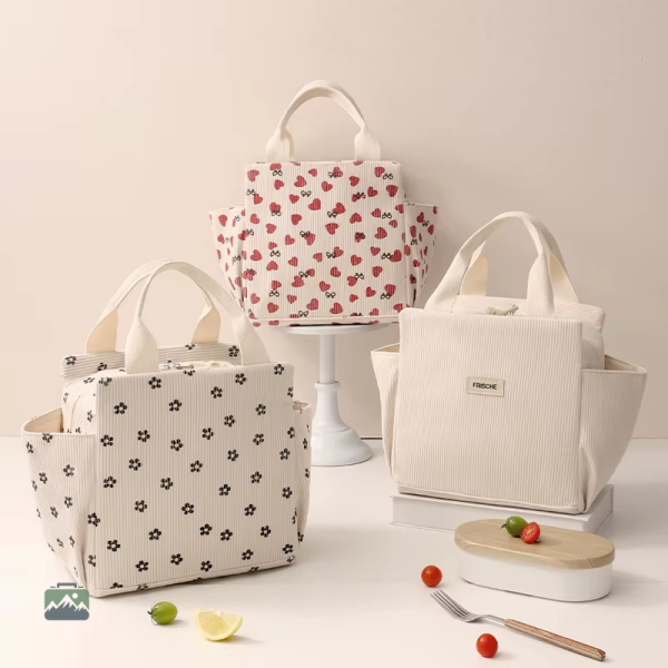 Sac isotherme velours côtelé pour conserver vos aliments frais - vue 5