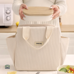 Sac isotherme velours côtelé, parfait pour les repas en extérieur