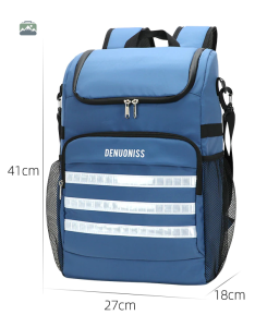 Sac isotherme bleu idéal pour les randonnées et pique-niques