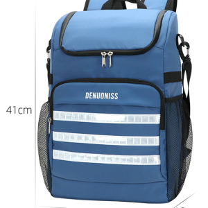 Sac isotherme bleu idéal pour les randonnées et pique-niques