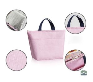 Sac repas isotherme beige, idéal pour les pique-niques