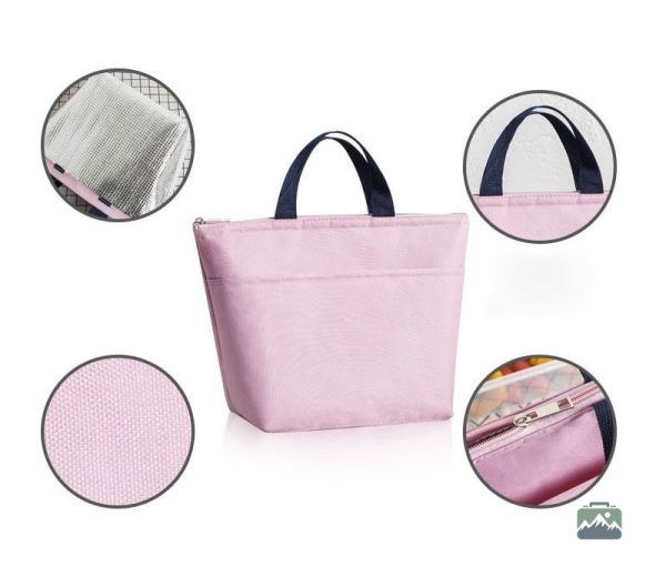 Sac repas isotherme beige, idéal pour les pique-niques