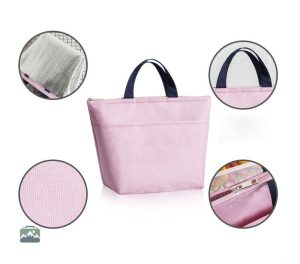 Sac repas isotherme rose élégant