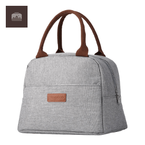 Sac isotherme repas gris pour le transport de nourriture