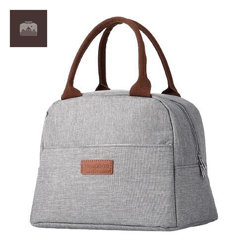 sac-repas-isotherme-gris-1 Sac isotherme repas gris pour le transport de nourriture