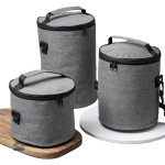 Sac isotherme gris pour le transport de repas